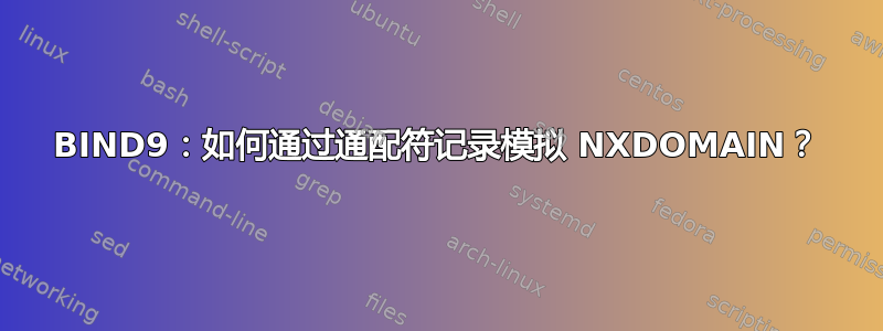 BIND9：如何通过通配符记录模拟 NXDOMAIN？