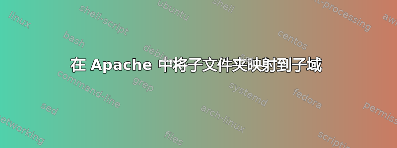 在 Apache 中将子文件夹映射到子域