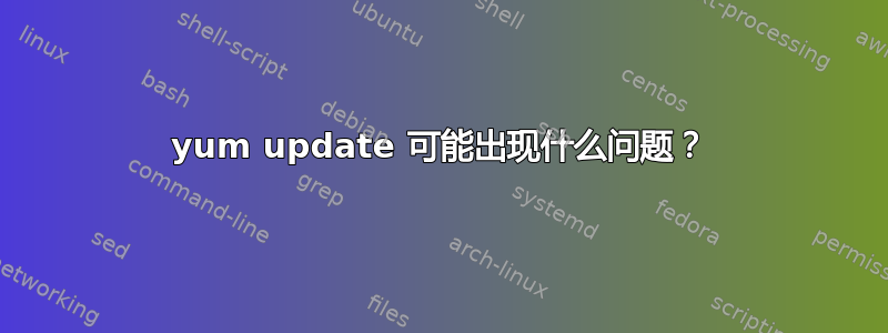 yum update 可能出现什么问题？