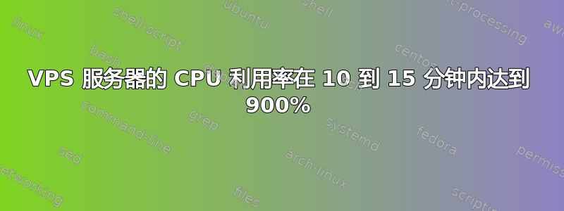 VPS 服务器的 CPU 利用率在 10 到 15 分钟内达到 900%