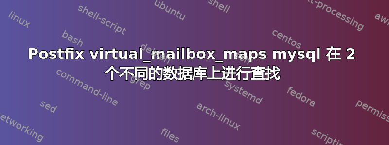 Postfix virtual_mailbox_maps mysql 在 2 个不同的数据库上进行查找