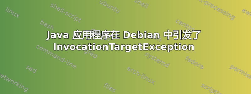 Java 应用程序在 Debian 中引发了 InvocationTargetException