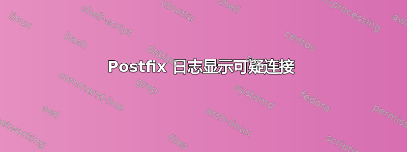 Postfix 日志显示可疑连接