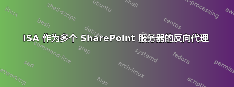 ISA 作为多个 SharePoint 服务器的反向代理