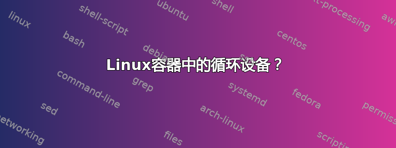 Linux容器中的循环设备？