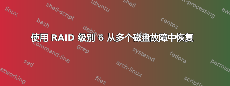 使用 RAID 级别 6 从多个磁盘故障中恢复 