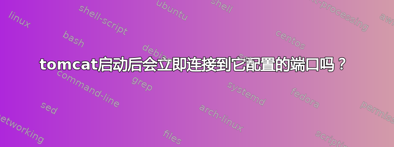 tomcat启动后会立即连接到它配置的端口吗？