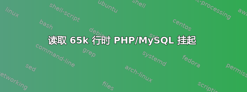 读取 65k 行时 PHP/MySQL 挂起