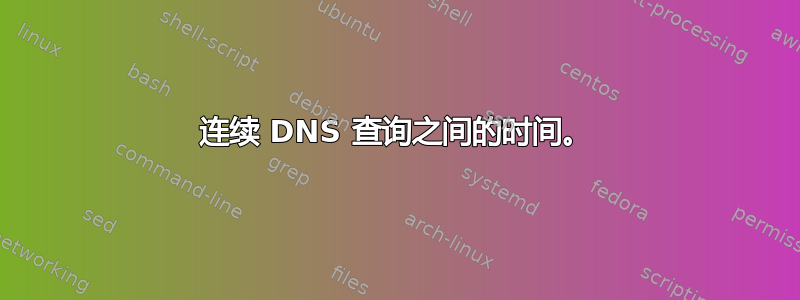 连续 DNS 查询之间的时间。