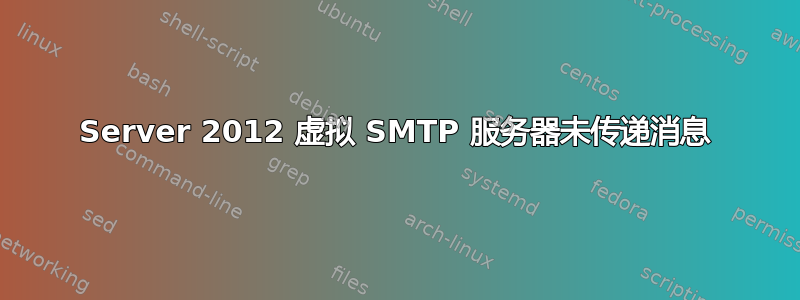 Server 2012 虚拟 SMTP 服务器未传递消息