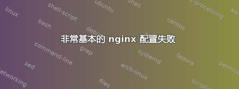 非常基本的 nginx 配置失败