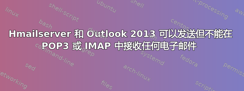 Hmailserver 和 Outlook 2013 可以发送但不能在 POP3 或 IMAP 中接收任何电子邮件 