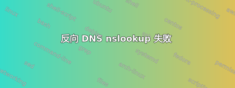 反向 DNS nslookup 失败