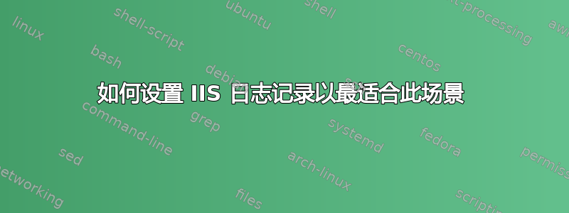 如何设置 IIS 日志记录以最适合此场景