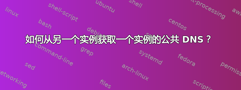 如何从另一个实例获取一个实例的公共 DNS？