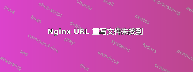 Nginx URL 重写文件未找到