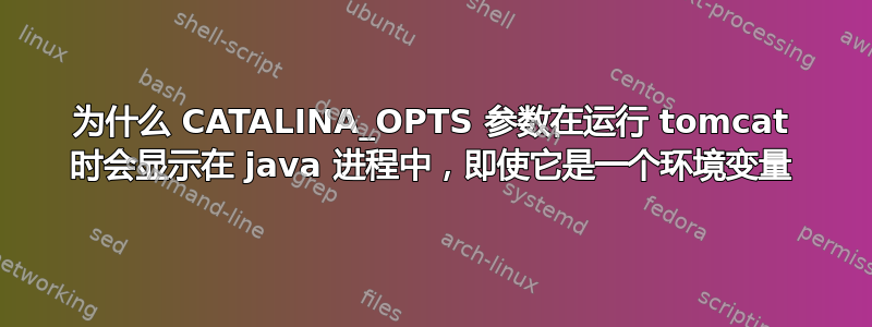 为什么 CATALINA_OPTS 参数在运行 tomcat 时会显示在 java 进程中，即使它是一个环境变量