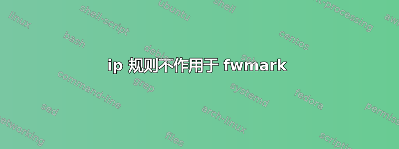 ip 规则不作用于 fwmark