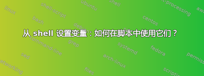 从 shell 设置变量：如何在脚本中使用它们？