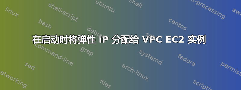 在启动时将弹性 IP 分配给 VPC EC2 实例