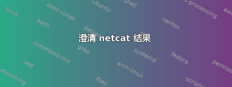 澄清 netcat 结果