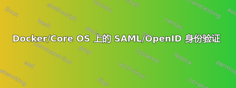 Docker/Core OS 上的 SAML/OpenID 身份验证