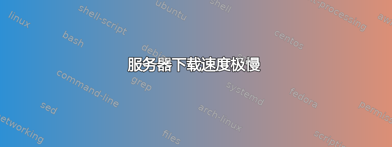 服务器下载速度极慢