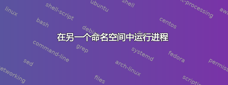 在另一个命名空间中运行进程