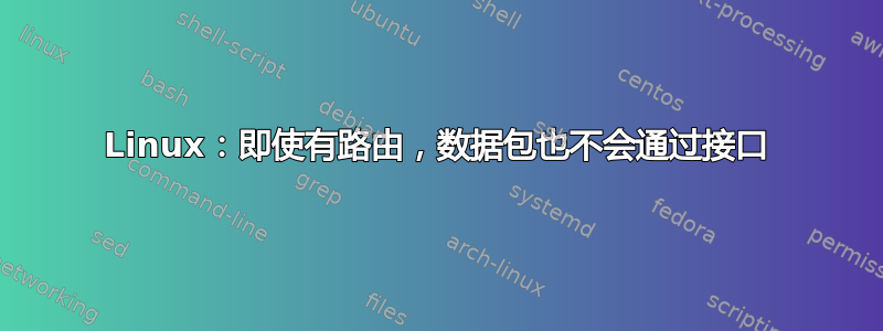 Linux：即使有路由，数据包也不会通过接口