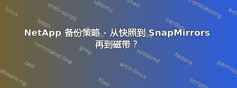 NetApp 备份策略 - 从快照到 SnapMirrors 再到磁带？