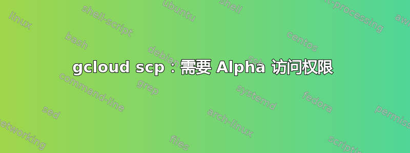 gcloud scp：需要 Alpha 访问权限