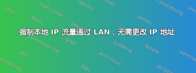 强制本地 IP 流量通过 LAN，无需更改 IP 地址