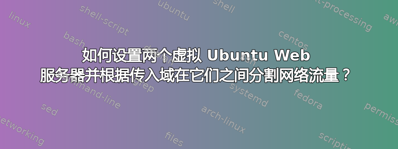 如何设置两个虚拟 Ubuntu Web 服务器并根据传入域在它们之间分割网络流量？