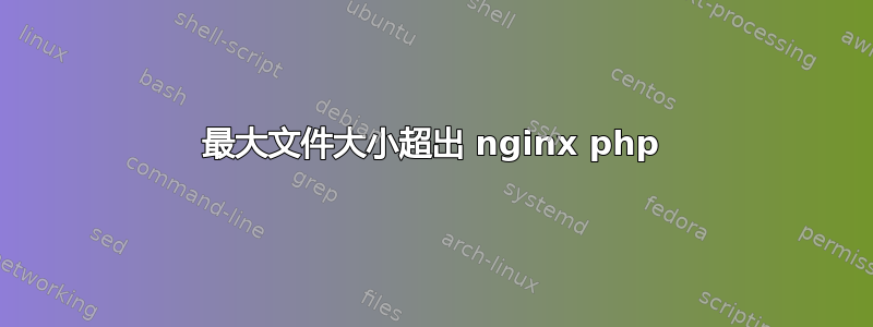 最大文件大小超出 nginx php