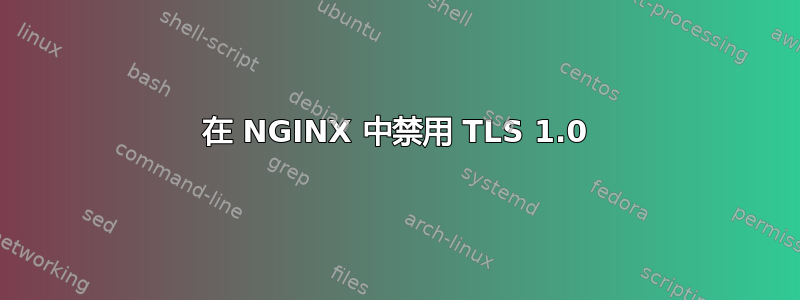 在 NGINX 中禁用 TLS 1.0