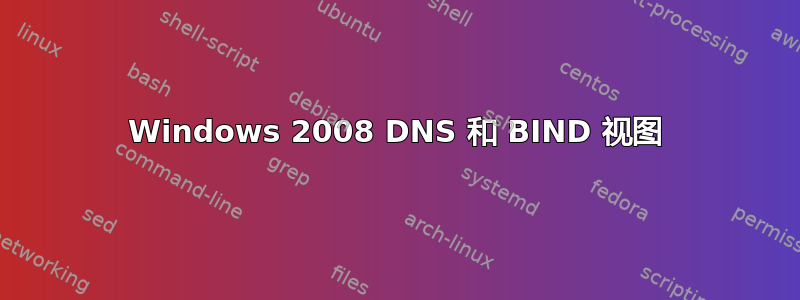 Windows 2008 DNS 和 BIND 视图