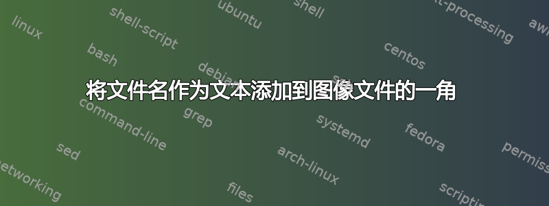 将文件名作为文本添加到图像文件的一角