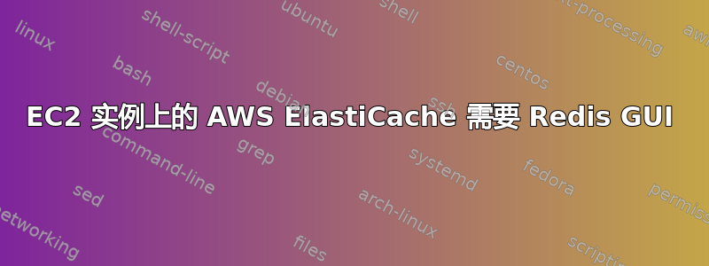 EC2 实例上的 AWS ElastiCache 需要 Redis GUI