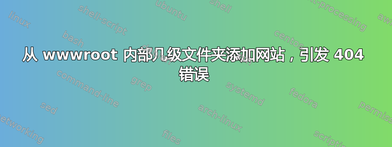 从 wwwroot 内部几级文件夹添加网站，引发 404 错误