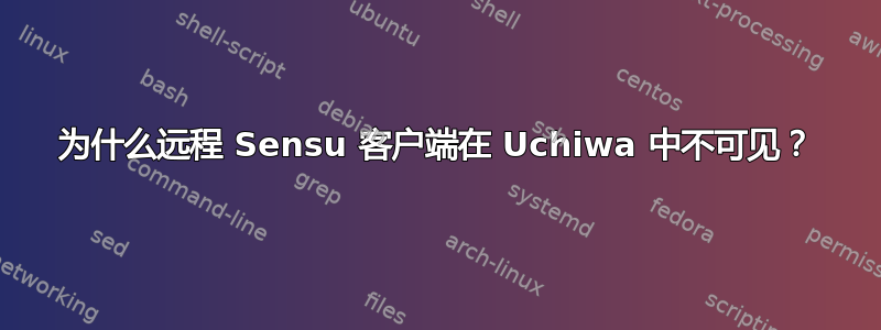 为什么远程 Sensu 客户端在 Uchiwa 中不可见？