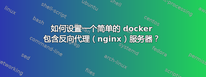 如何设置一个简单的 docker 包含反向代理（nginx）服务器？