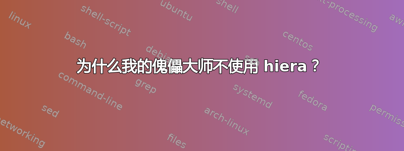 为什么我的傀儡大师不使用 hiera？