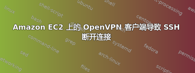 Amazon EC2 上的 OpenVPN 客户端导致 SSH 断开连接