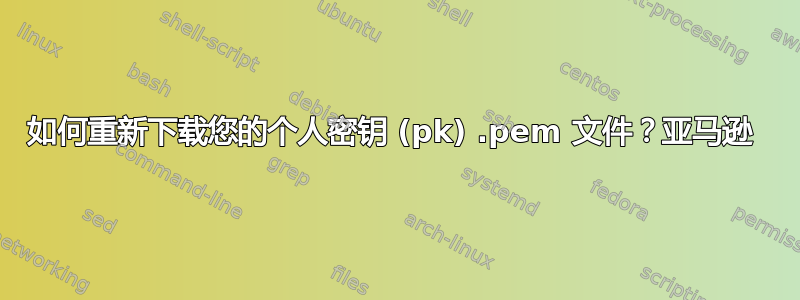 如何重新下载您的个人密钥 (pk) .pem 文件？亚马逊 