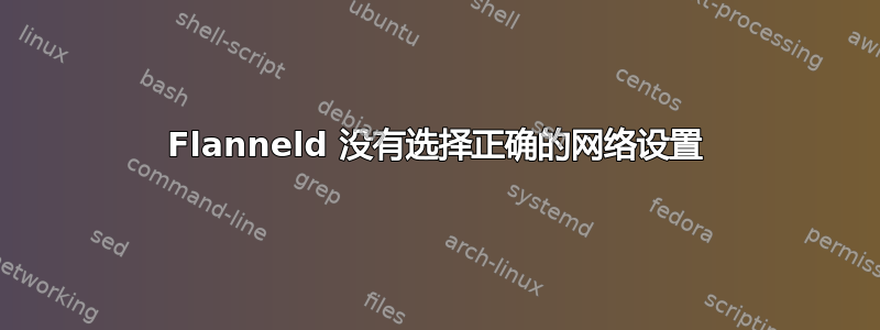 Flanneld 没有选择正确的网络设置