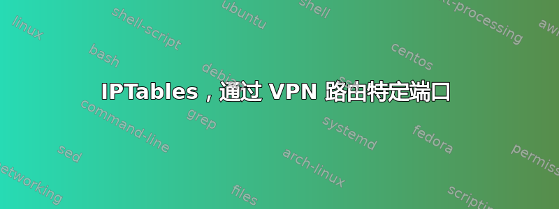 IPTables，通过 VPN 路由特定端口