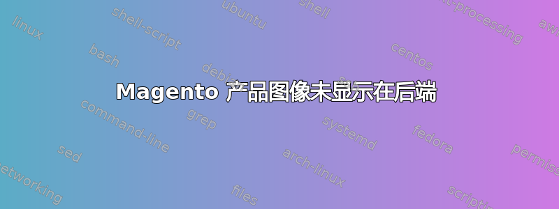 Magento 产品图像未显示在后端