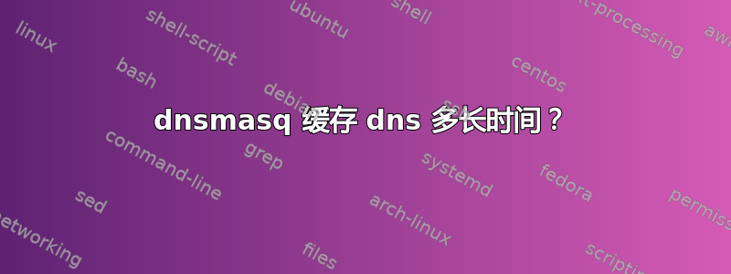 dnsmasq 缓存 dns 多长时间？