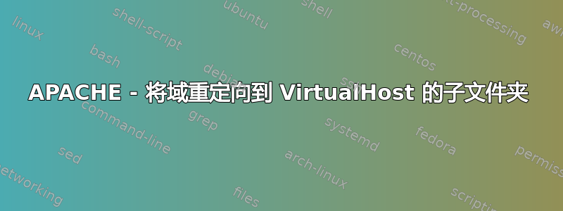 APACHE - 将域重定向到 VirtualHost 的子文件夹