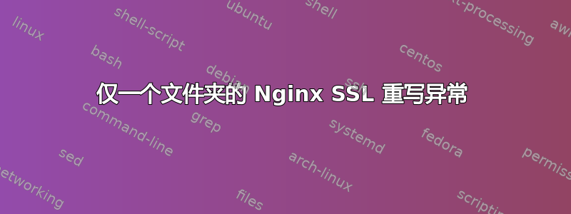 仅一个文件夹的 Nginx SSL 重写异常